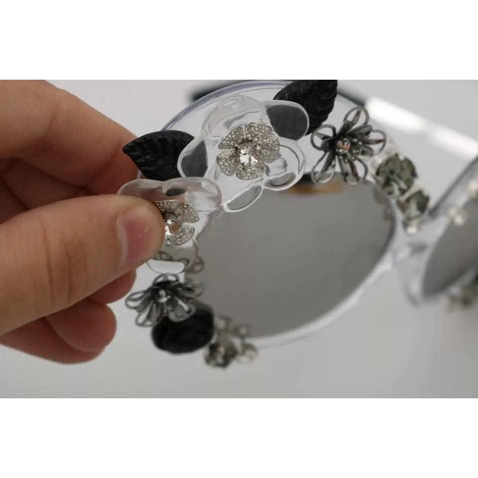 Dolce &amp; Gabbana Transparent DG4292 Round Crystal Sunglasses