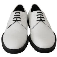 Dolce & Gabbana Elegant White Formal Leather Shoes