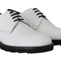 Dolce & Gabbana Elegant White Formal Leather Shoes