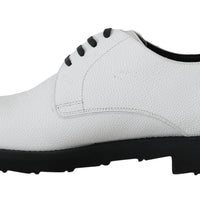 Dolce & Gabbana Elegant White Formal Leather Shoes