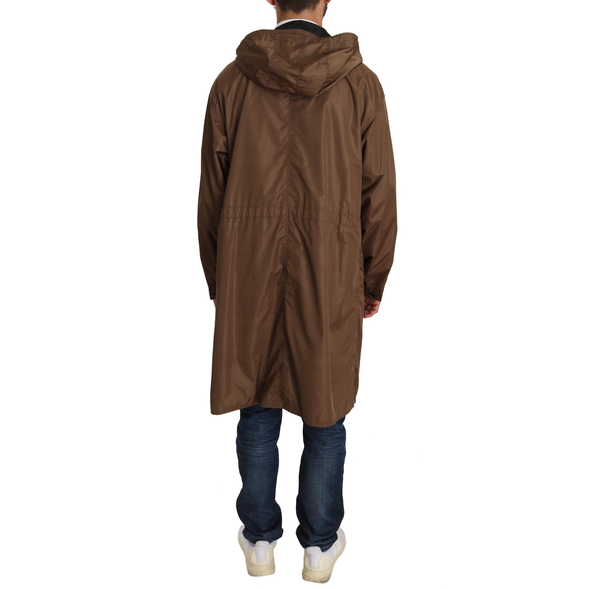 Dolce &amp; Gabbana Elegant Reversible Hooded Raincoat