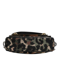 Dolce & Gabbana Multicolor Leopard Jacquard DG Logo Crossbody Bag