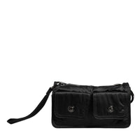 Dolce & Gabbana Black Fabric Logo Two Way Clutch Crossbody Bag