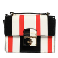 Dolce & Gabbana Multicolor Stripes Leather Crossbody Bag