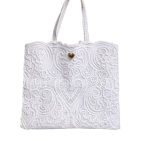 Dolce & Gabbana Bag White Cordonetto Lace Beatrice Shopping Tote