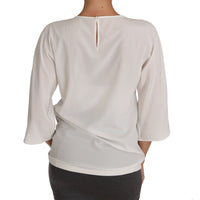 Dolce & Gabbana Elegant Silk Blend Crewneck Blouse