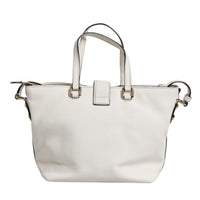 Dolce & Gabbana White Leather Top Handle Tote Crossbody Bag