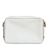 Dolce & Gabbana White Leather Logo Plaque Crossbody Bag