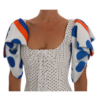 Dolce & Gabbana Elegant Polka Dot Bustier Top