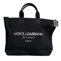 Dolce & Gabbana Black Canvas DG Logo Women Shopping Hand Tote Bag