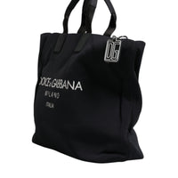 Dolce & Gabbana Black Canvas DG Logo Women Shopping Hand Tote Bag