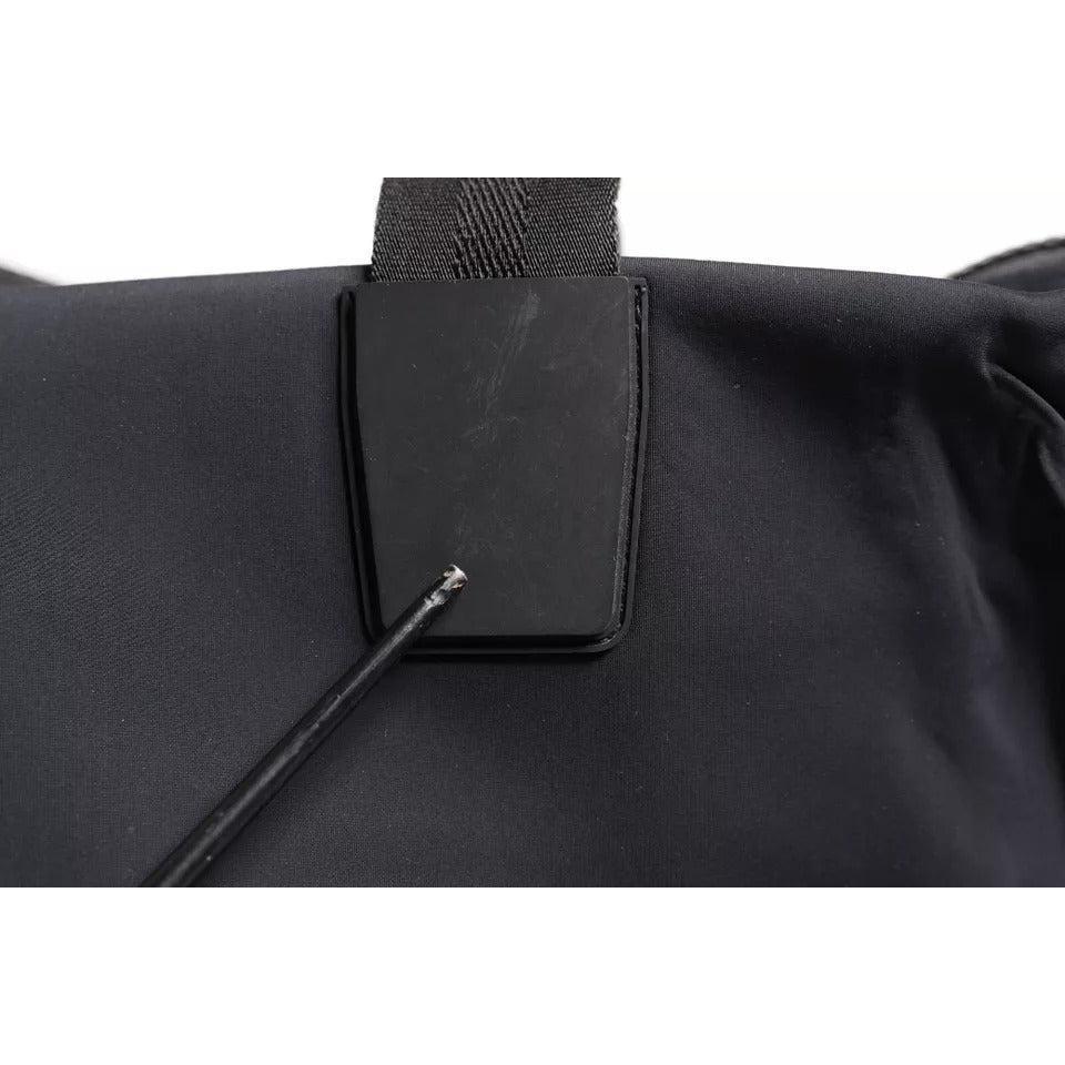 Dolce &amp; Gabbana Black Canvas DG Logo Women Shopping Hand Tote Bag