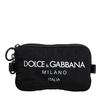 Dolce & Gabbana Black Nylon Logo Purse Crossbody Sling Bag