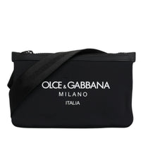 Dolce & Gabbana Black Nylon Logo Purse Crossbody Sling Bag