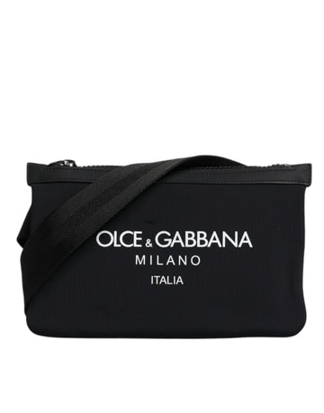 Dolce & Gabbana Black Nylon Logo Purse Crossbody Sling Bag