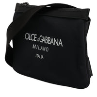 Dolce & Gabbana Black Nylon Logo Purse Crossbody Sling Bag