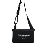 Dolce & Gabbana Black Nylon Logo Purse Crossbody Sling Bag