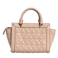 Michael Kors Peach Quilted Leather Logo Crossbody VIVIANNE Messenger Bag