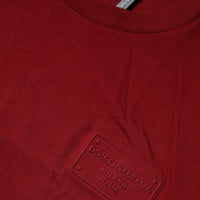 Dolce & Gabbana Maroon Logo Crew Neck Short Sleeves T-shirt