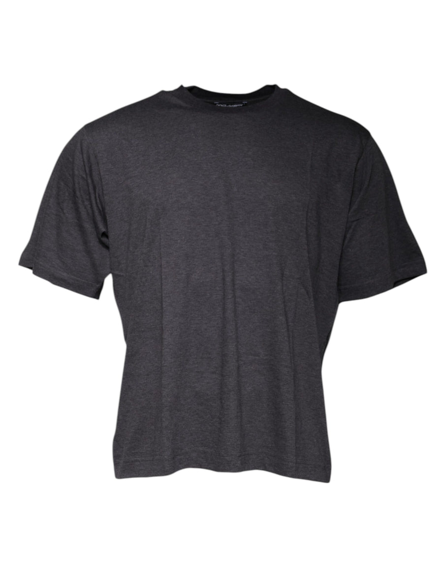 Dolce & Gabbana Dark Gray Crew Neck Short Sleeves T-shirt