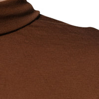 Dolce & Gabbana Brown Cashmere Turtleneck Pullover Sweater