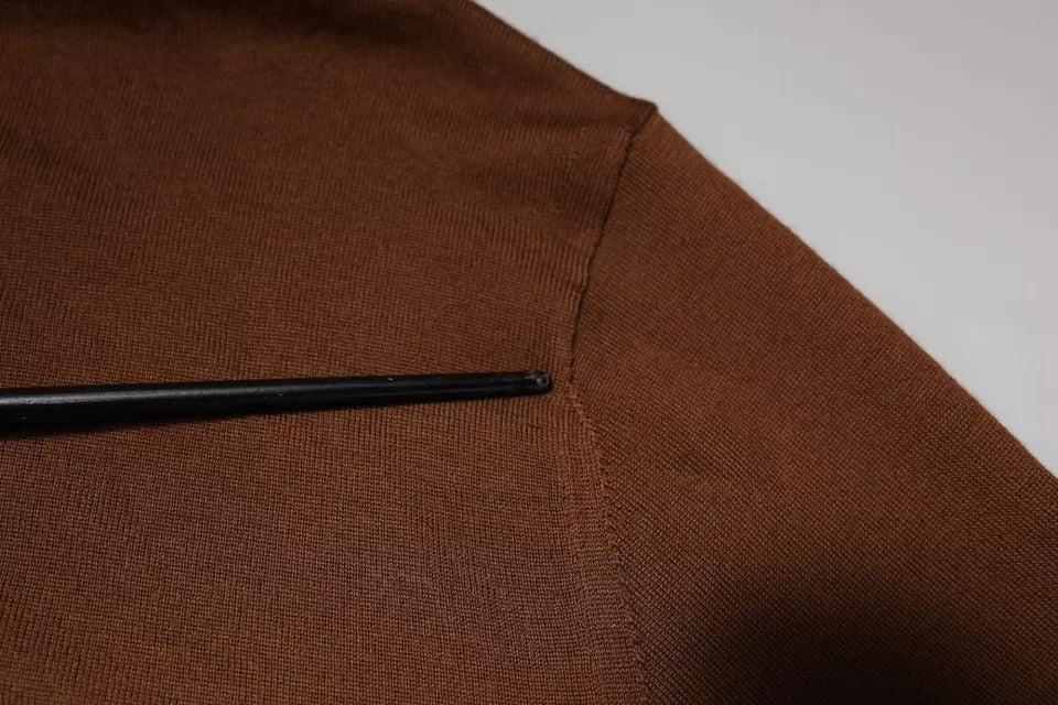 Dolce &amp; Gabbana Brown Cashmere Turtleneck Pullover Sweater