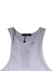 Dolce & Gabbana White Cotton Sleeveless Round Neck Tank T-shirt