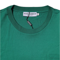 Dolce & Gabbana Green Logo Crew Neck Short Sleeves T-shirt