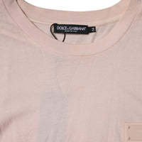 Dolce & Gabbana Beige Logo Crew Neck Short Sleeves T-shirt