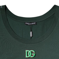 Dolce & Gabbana Green DG Sleeveless Round Neck Tank T-shirt