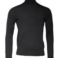 Dolce & Gabbana Gray Wool Knit Turtleneck Pullover Sweater