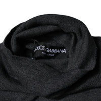 Dolce & Gabbana Gray Wool Knit Turtleneck Pullover Sweater