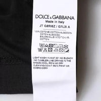 Dolce & Gabbana Black Cotton Crew Neck Short Sleeves T-shirt