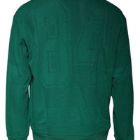 Dolce & Gabbana Green Logo Nylon Crew Neck Pullover Sweater