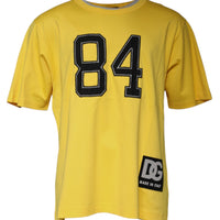 Dolce & Gabbana Yellow Crew Neck Short Sleeves T-shirt