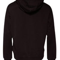 Dolce & Gabbana Brown Cotton Hooded Men Sweatshirt Sweater