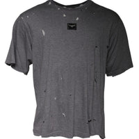 Dolce & Gabbana Gray Logo Crew Neck Short Sleeves T-shirt