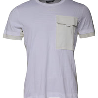 Dolce & Gabbana White Cotton Crew Neck Short Sleeves T-shirt