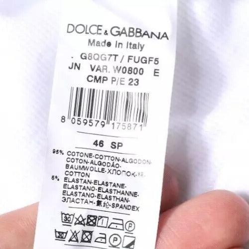 Dolce &amp; Gabbana White Cotton Sleeveless Square Neck Tank T-shirt