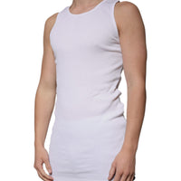 Dolce & Gabbana White Cotton Sleeveless Round Neck Tank T-shirt