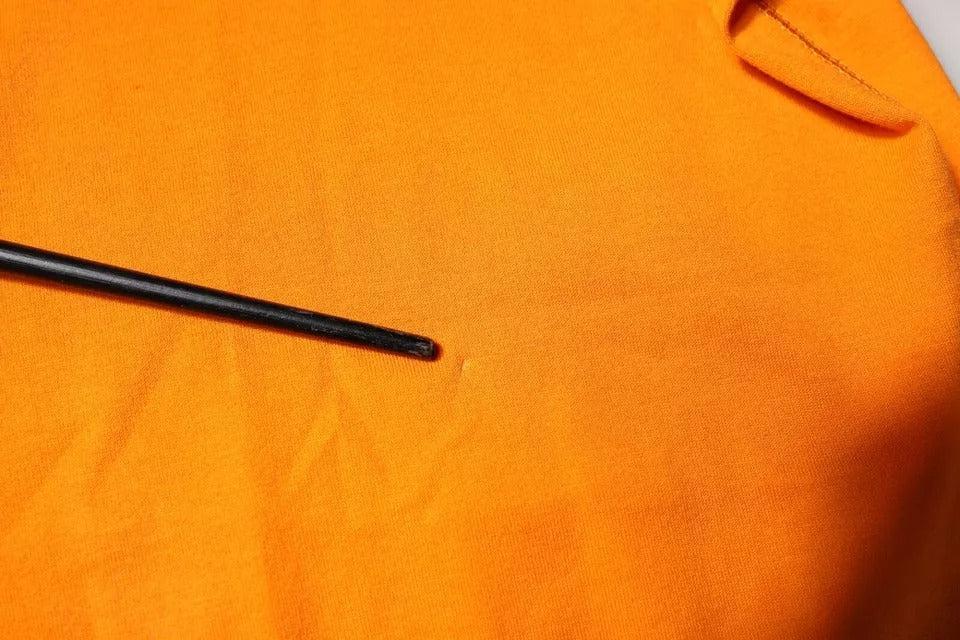 Dolce &amp; Gabbana Orange Logo Cotton Crew Neck T-shirt