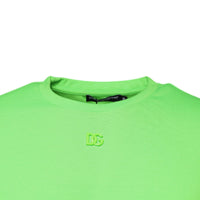 Dolce & Gabbana Green Logo Polyester Crew Neck T-shirt