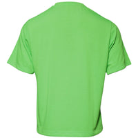 Dolce & Gabbana Green Logo Polyester Crew Neck T-shirt