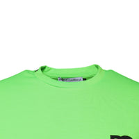 Dolce & Gabbana Green Logo Polyester Crew Neck T-shirt