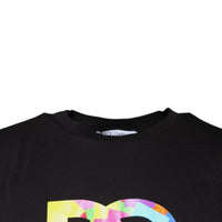 Dolce & Gabbana Black Logo Print Cotton Crew Neck T-shirt