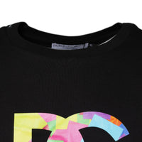 Dolce & Gabbana Black Logo Print Cotton Crew Neck T-shirt