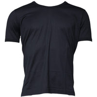 Dolce & Gabbana Black Cotton Crew Neck Short Sleeves T-shirt