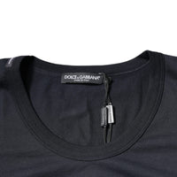 Dolce & Gabbana Black Cotton Crew Neck Short Sleeves T-shirt