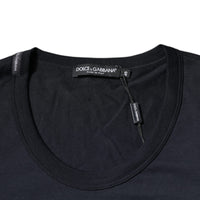 Dolce & Gabbana Blue Cotton Crew Neck Short Sleeves T-shirt