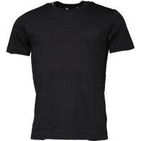 Dolce & Gabbana Black Cotton Crew Neck Short Sleeves T-shirt